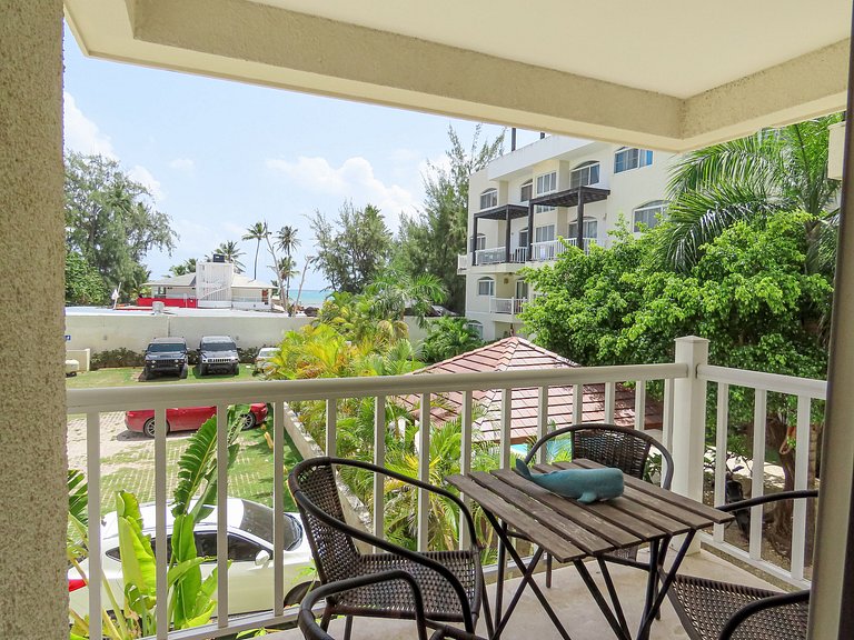 2 bedrooms, 2 bathrooms, steps from the beach.